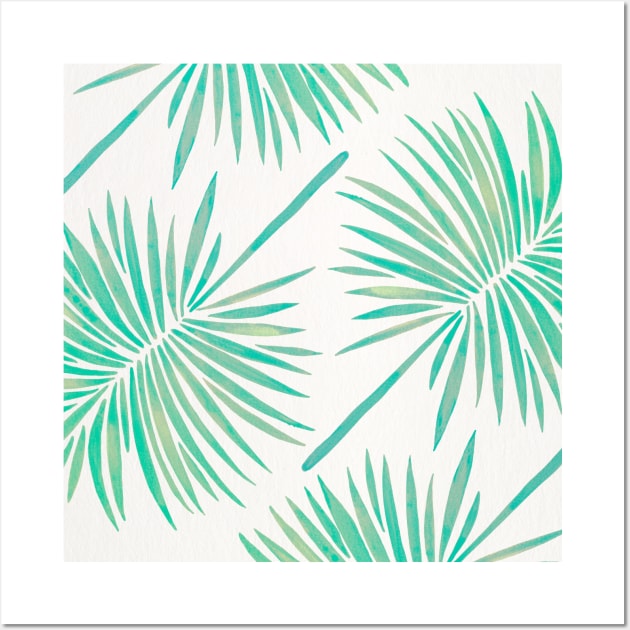 fan palm seafoam Wall Art by CatCoq